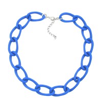 GALLAY Jewellery - Schmuck und Dekoration - Kette Weitpanzer Kettenglieder Kunststoff jeansblau-matt 45cm