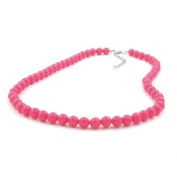 GALLAY Jewellery - Schmuck und Dekoration - Kette 8mm Kunststoffperlen rosa-pink-glänzend 50cm