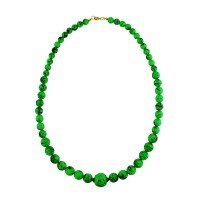 GALLAY Jewellery - Jewellery and decoration - Kette Perlen Fadenperle apfelgrün-schwarz Kunststoff 55cm