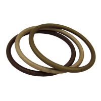 GALLAY Jewellery - Schmuck und Dekoration - Armreifen 75x15mm Ringspiel mit 3 Kunststoffringen in unterschiedlichen braun-oliv-Farbtönen matt