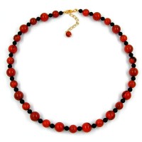 GALLAY Jewellery - Jewellery and decoration - Kette, Perlen koralle-schwarz
