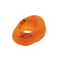 GALLAY Jewellery - Jewellery and decoration - Tuchring 33x25mm Kunststoff Ringperle unrund 17mm-Loch orange-marmoriert matt