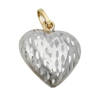 GALLAY Jewellery - Jewellery and decoration - Anhänger14x13mm Herz bicolor diamantiert 9Kt GOLD