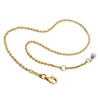 GALLAY Jewellery - Jewellery and decoration - Fußkette 1,7mm Ankerkette mit Endkugel Weißgold 9Kt GOLD 25cm