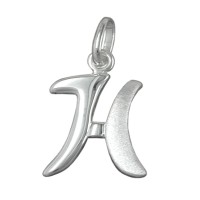 GALLAY Jewellery - Jewellery and decoration - Anhänger 15x11mm Buchstabe H teilmattiert glänzend Silber 925