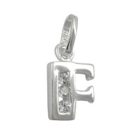 GALLAY Jewellery - Jewellery and decoration - Anhänger 8x7mm Buchstabe F glänzend mit Zirkonia Silber 925