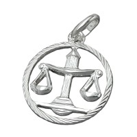 GALLAY Jewellery - Schmuck und Dekoration - Anhänger 15mm Sternzeichen Waage Silber 925
