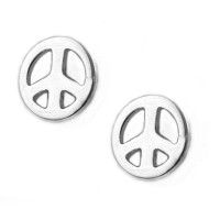 GALLAY Jewellery - Jewellery and decoration - Ohrstecker Ohrring 4,5mm Peace/Friedens-Symbol Silber 925