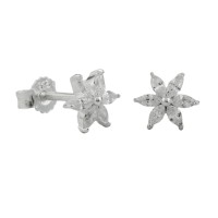 GALLAY Jewellery - Jewellery and decoration - Ohrstecker Ohrring 8mm Blume oder Stern Zirkonia Silber 925