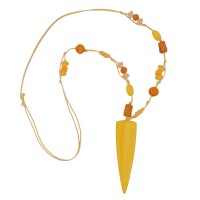 GALLAY Jewellery - Schmuck und Dekoration - Kette, Dreieck lang, gelb-marmoriert