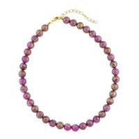 GALLAY Jewellery - Jewellery and decoration - Kette 10mm Rundperle lila-marmoriert Kunststoff 50cm