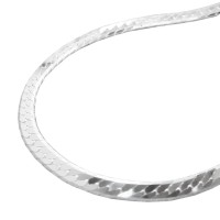GALLAY Jewellery - Schmuck und Dekoration - Armband 3mm Panzerkette flach gedrückt glänzend diamantiert Silber 925 19cm