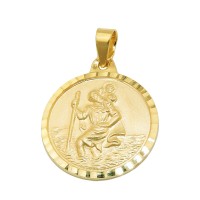 GALLAY Jewellery - Schmuck und Dekoration - Anhänger, Christophorus 16mm, 9Kt GOLD