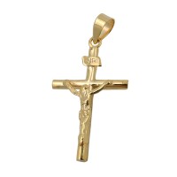 GALLAY Jewellery - Jewellery and decoration - Anhänger 24x14mm Kreuz mit Jesus glänzend 9Kt