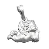 GALLAY Jewellery - Jewellery and decoration - Anhänger 9x13mm liegender Engel matt rhodiniert Silber 925
