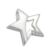 GALLAY Jewellery - Schmuck und Dekoration - Anhänger 15x16mm Stern mit Zirkonias matt-glänzend Silber 925